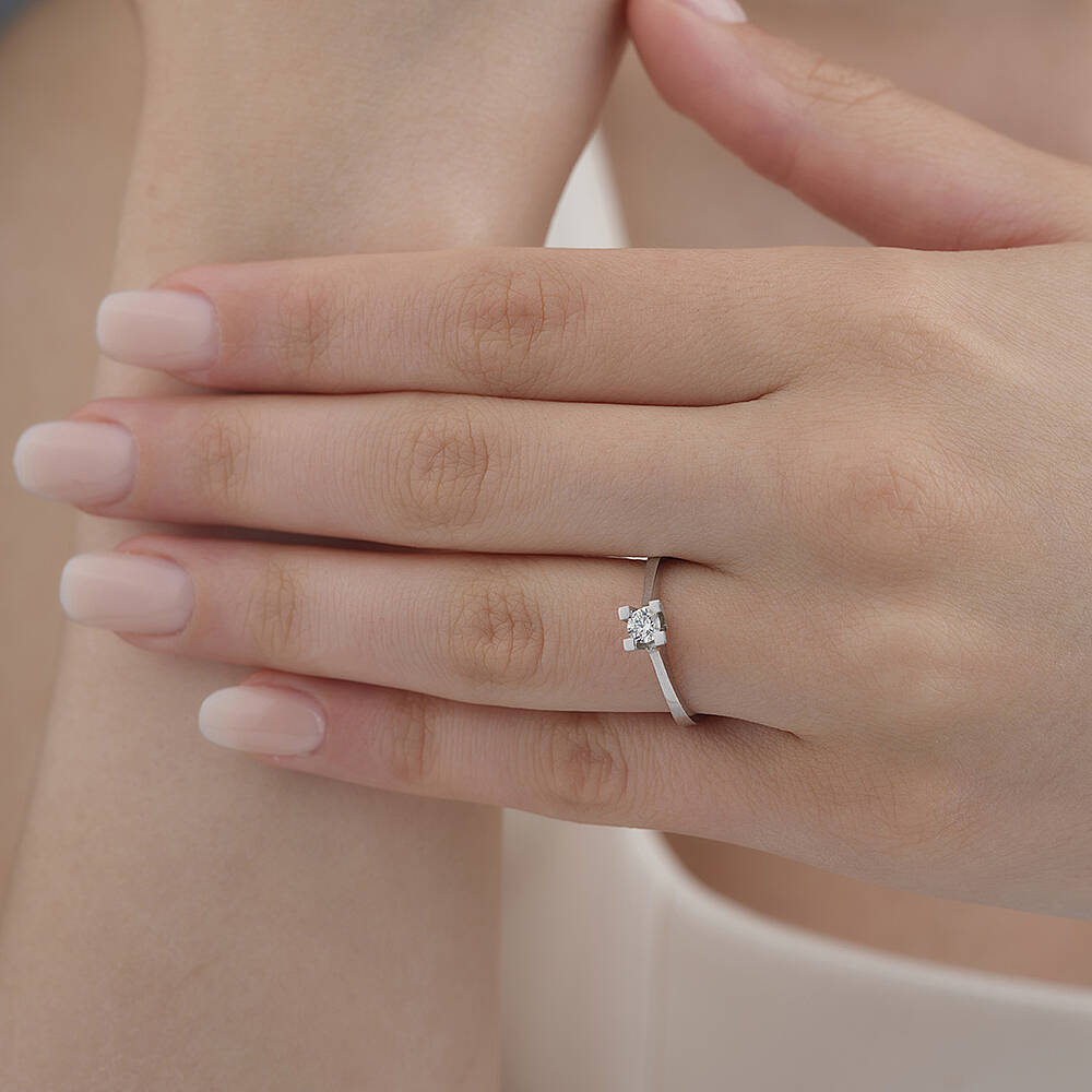 0.23 Karat Pırlanta Tektaş - 3