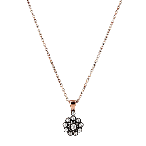 0.25 Karat Elmas Çiçek Kolye