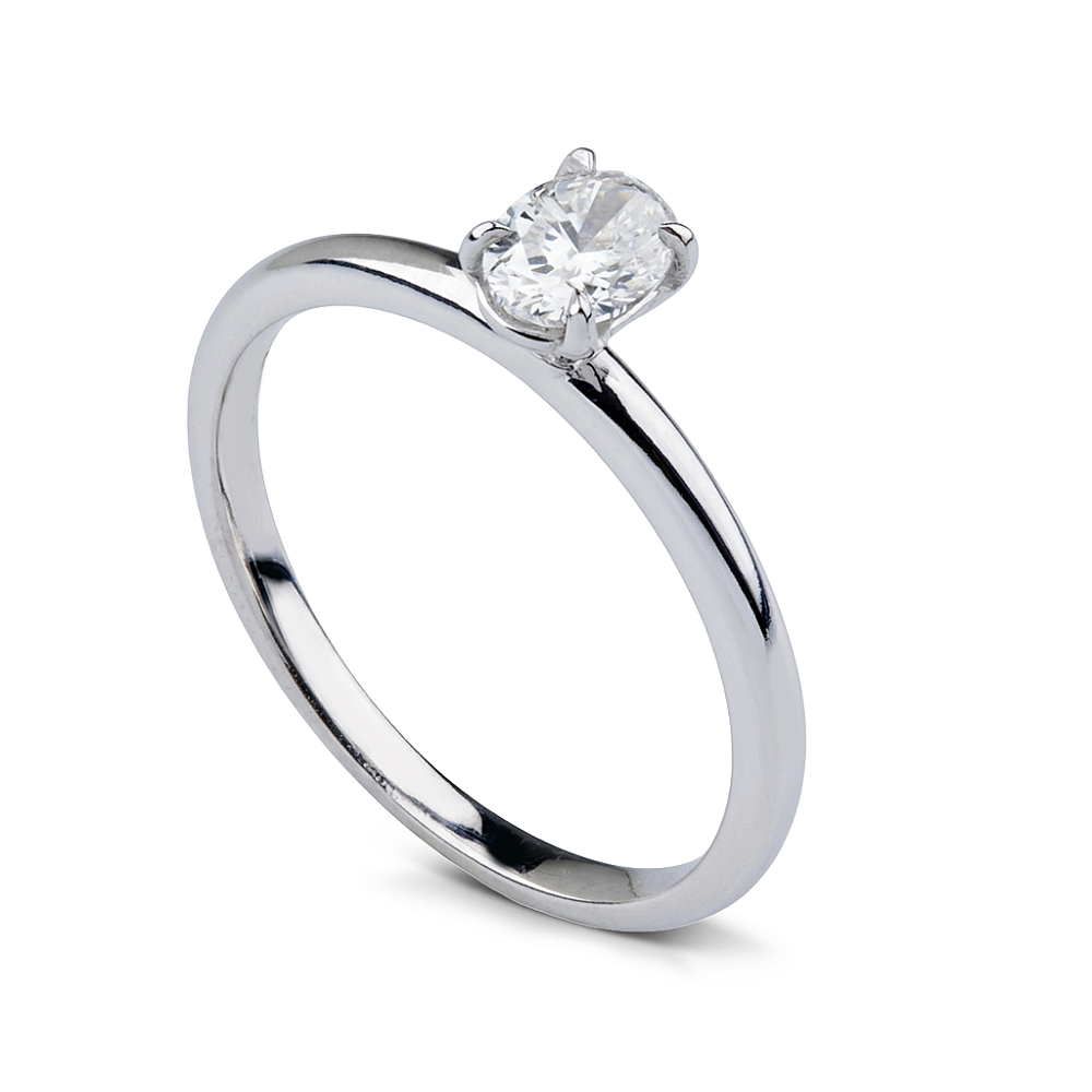 0.42 Karat Oval Pırlanta Tektaş - 1