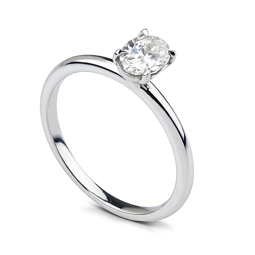 0.51 Karat Oval Pırlanta Tektaş Yüzük