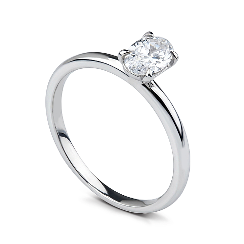 0.51 Karat Oval Pırlanta Tektaş Yüzük