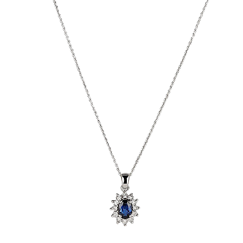 0.52 Karat Safir Kolye