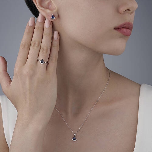 0.56 Karat Safir Yüzük - 2