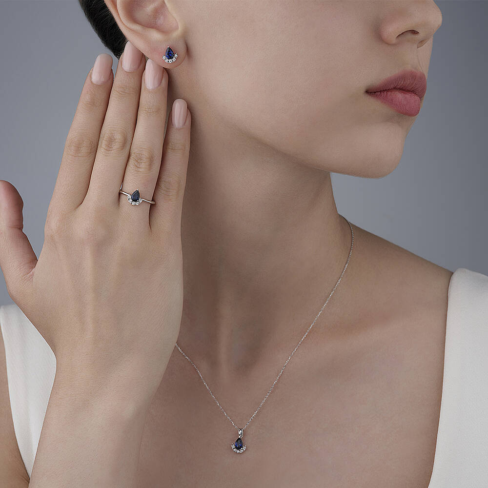 0.56 Karat Safir Yüzük - 2