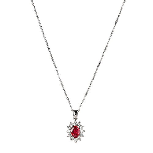 0.86 Karat Ruby Kolye