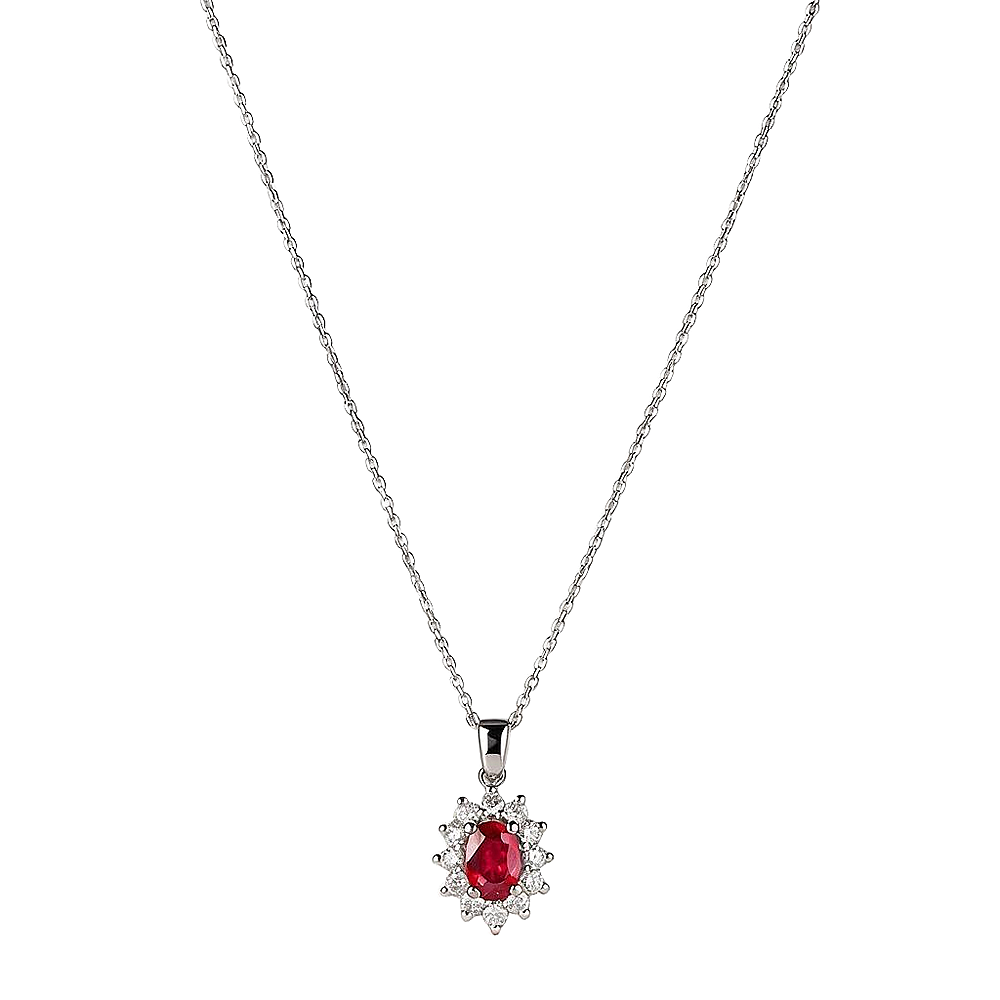 0.86 Karat Ruby Kolye - 1