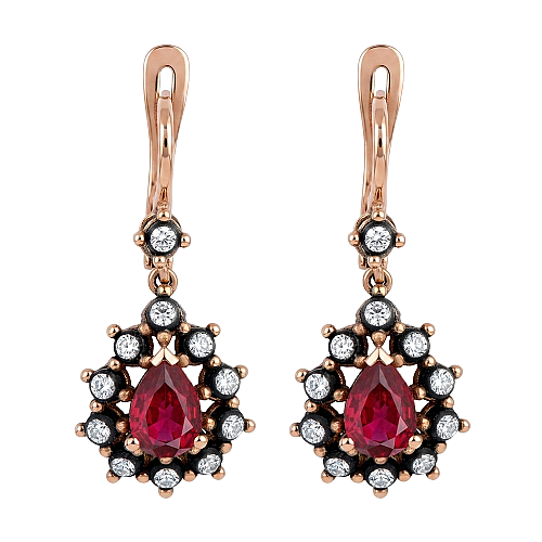 2.20 Karat Ruby Küpe
