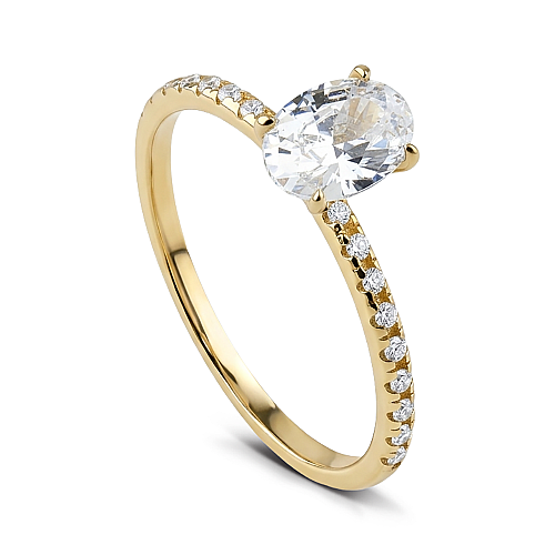 Oval Tektaş Yüzük