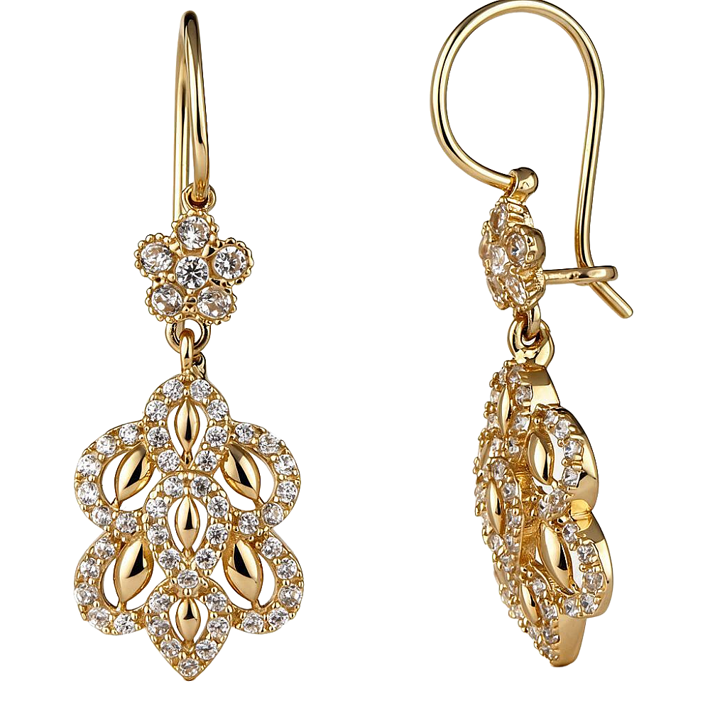 Taşlı Sallantılı Küpe - 1